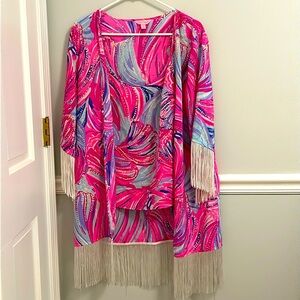 Lilly Pulitzer Duster/ Shawl & Camisole Set